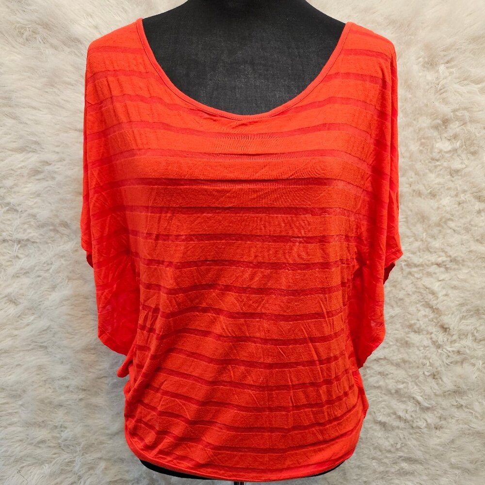 Bebe Women's Red Short Sleeves Blouse Size M